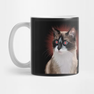 Soba - Snowshoe Cat Ready to Fire Lasers Mug